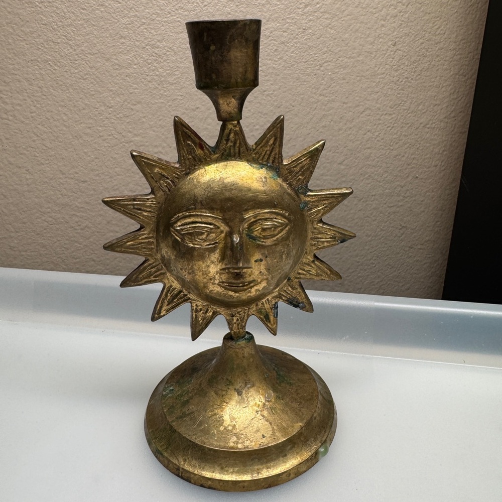 Sun candle holder
